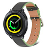 Strap-it® Strap-it Samsung Gear Sport Lederarmband (Schwarz-Grün) Strap-it® Strap-it Samsung Gear Sport Lederarmband (Schwarz-Grün)