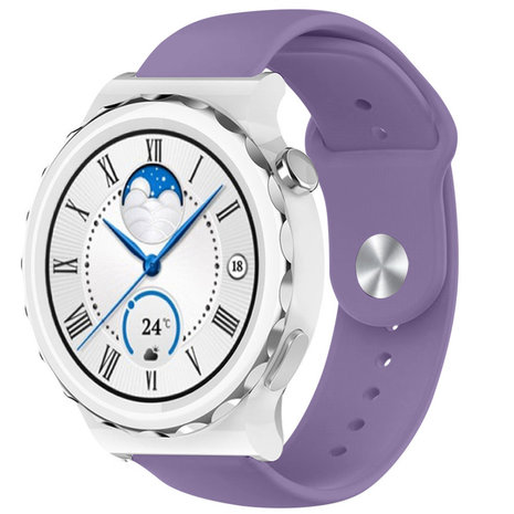 Strap-it® Strap-it Huawei Watch GT 3 Pro 43mm Sportarmband (Helllila)