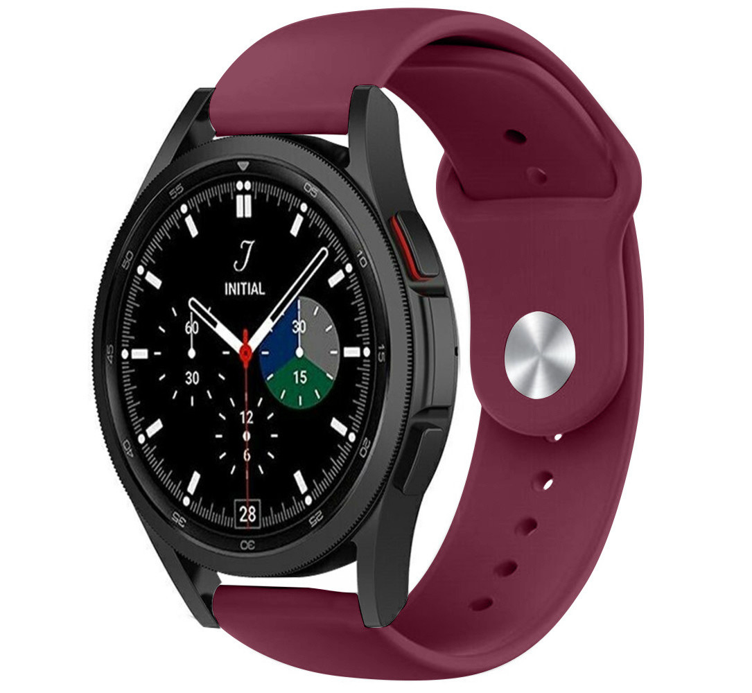 Strap-it® Strap-it Samsung Galaxy Watch 4 Classic 46mm Sportarmband (Burgund)