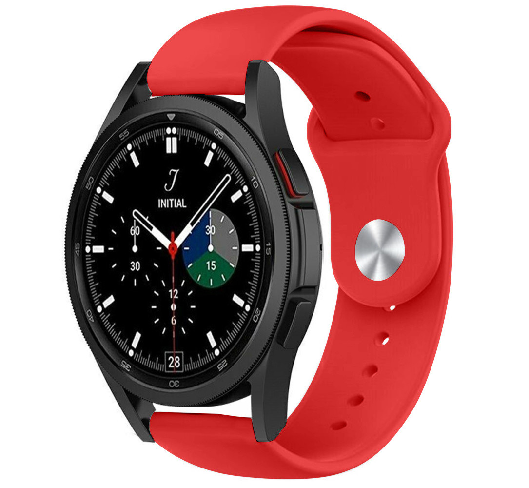 Strap-it® Strap-it Samsung Galaxy Watch 4 Classic 46mm Sportarmband (Rot)