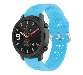 Strap-it® Amazfit GTR 42mm Silikonarmband mit Muster (Hellblau) Strap-it® Amazfit GTR 42mm Silikonarmband mit Muster (Hellblau)