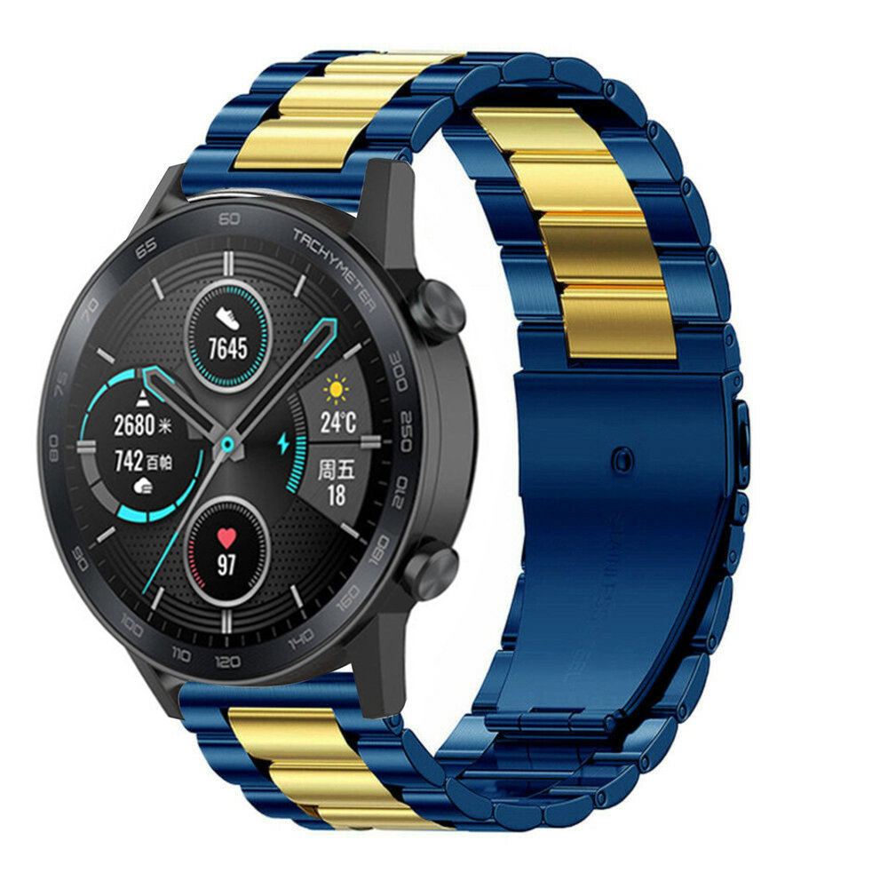 Strap-it® Strap-it Honor Magic Watch 2 Stahlarmband (Blau/Gold) Strap-it® Strap-it Honor Magic Watch 2 Stahlarmband (Blau/Gold)