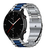 Strap-it® Strap-it Amazfit GTR 2 Stahlarmband (Silber/Blau) Strap-it® Strap-it Amazfit GTR 2 Stahlarmband (Silber/Blau)