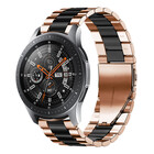 Strap-it® Strap-it Samsung Galaxy Watch 46mm Stahlarmband (Roségold/Schwarz)