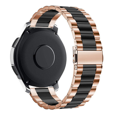 Strap-it® Strap-it Xiaomi Mi Watch Stahlarmband (Roségold/Schwarz)