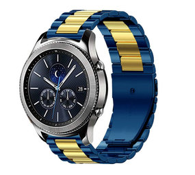 Strap-it® Samsung Gear S3 Stahlarmband (Blau/Gold) Strap-it® Samsung Gear S3 Stahlarmband (Blau/Gold)