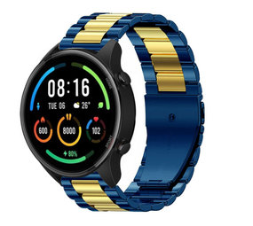 Strap-it® Xiaomi Mi Watch Stahlarmband (Blau/Gold) Strap-it® Xiaomi Mi Watch Stahlarmband (Blau/Gold)