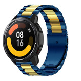 Strap-it® Xiaomi Watch S1 Stahlarmband (Blau/Gold) Strap-it® Xiaomi Watch S1 Stahlarmband (Blau/Gold)