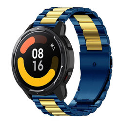 Strap-it® Xiaomi Watch S1 Stahlarmband (Blau/Gold) Strap-it® Xiaomi Watch S1 Stahlarmband (Blau/Gold)