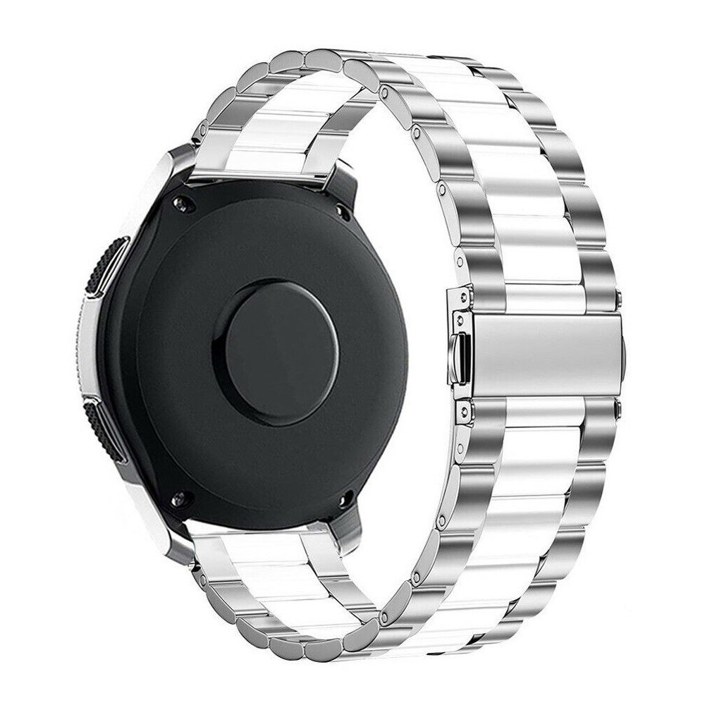 Strap-it® Strap-it OnePlus Watch Stahlarmband (Silber/Weiß)