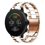 Strap-it® Polar Vantage M Stahlarmband (Roségold/Weiß)