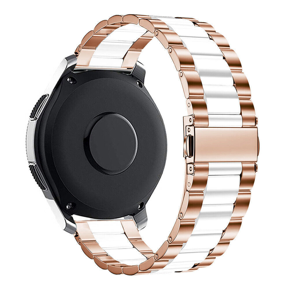 Strap-it® Strap-it Xiaomi Mi Watch Stahlarmband (Roségold/Weiß)