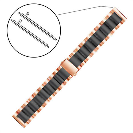 Strap-it® Strap-it Polar Ignite Stahlarmband (Roségold/Schwarz) Strap-it® Strap-it Polar Ignite Stahlarmband (Roségold/Schwarz)