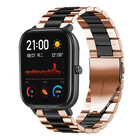 Strap-it® Strap-it Xiaomi Amazfit GTS Stahlarmband (Roségold/Schwarz)