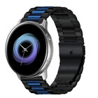 Strap-it® Strap-it Samsung Galaxy Watch Active Stahlarmband (Schwarz/Blau)