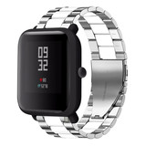 Strap-it® Xiaomi Amazfit Bip Stahlarmband (Silber/Weiß) Strap-it® Xiaomi Amazfit Bip Stahlarmband (Silber/Weiß)