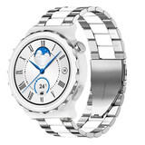Strap-it® Huawei Watch GT 3 Pro 43mm Stahlarmband (Silber/Weiß) Strap-it® Huawei Watch GT 3 Pro 43mm Stahlarmband (Silber/Weiß)