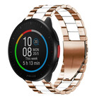 Strap-it® Strap-it Polar Pacer Stahlarmband (Roségold/Weiß)