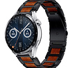 Strap-it® Strap-it Huawei Watch GT 3 46mm Holz/Stahlarmband (Schwarz) Strap-it® Strap-it Huawei Watch GT 3 46mm Holz/Stahlarmband (Schwarz)