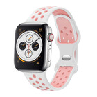 Strap-it® Strap-it Apple Watch Sportarmband (Weiß/Rosa)