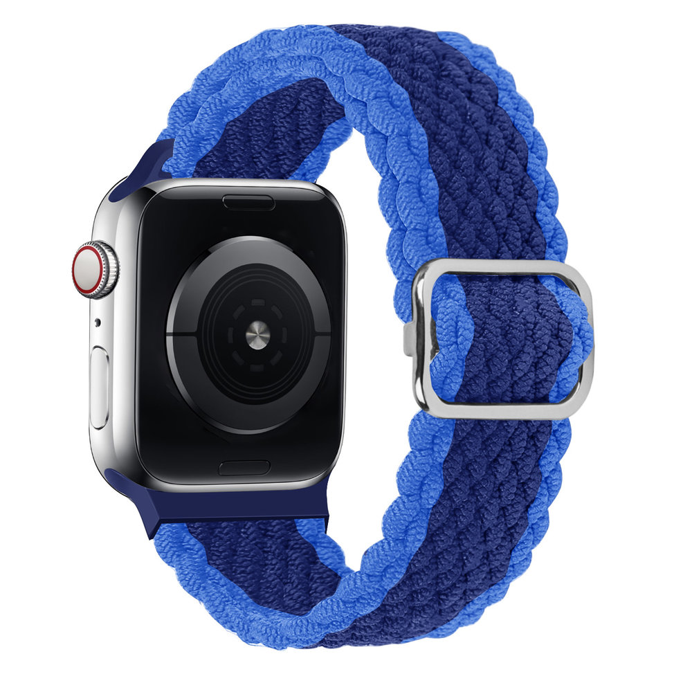 Strap-it® Strap-it Apple Watch verstellbares gewebtes Nylonarmband (Blau)