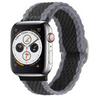 Strap-it® Strap-it Apple Watch verstellbares gewebtes Nylonarmband (Schwarz/Grau)