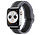 Strap-it Apple Watch verstellbares gewebtes Nylonarmband (Schwarz/Grau)