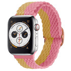 Strap-it® Strap-it Apple Watch verstellbares gewebtes Nylonarmband (Gelb/Rosa)