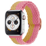 Strap-it® Apple Watch verstellbares gewebtes Nylonarmband (Gelb/Rosa) Strap-it® Apple Watch verstellbares gewebtes Nylonarmband (Gelb/Rosa)