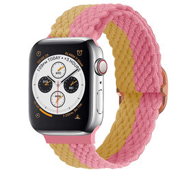 Strap-it® Apple Watch verstellbares gewebtes Nylonarmband (Gelb/Rosa) Strap-it® Apple Watch verstellbares gewebtes Nylonarmband (Gelb/Rosa)