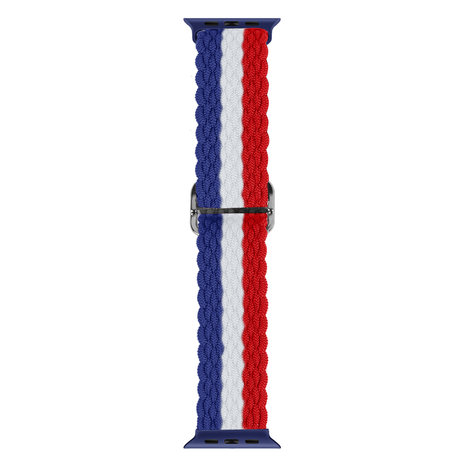 Strap-it® Strap-it Apple Watch verstellbares gewebtes Nylonarmband (Rot/Weiß/Blau) Strap-it® Strap-it Apple Watch verstellbares gewebtes Nylonarmband (Rot/Weiß/Blau)
