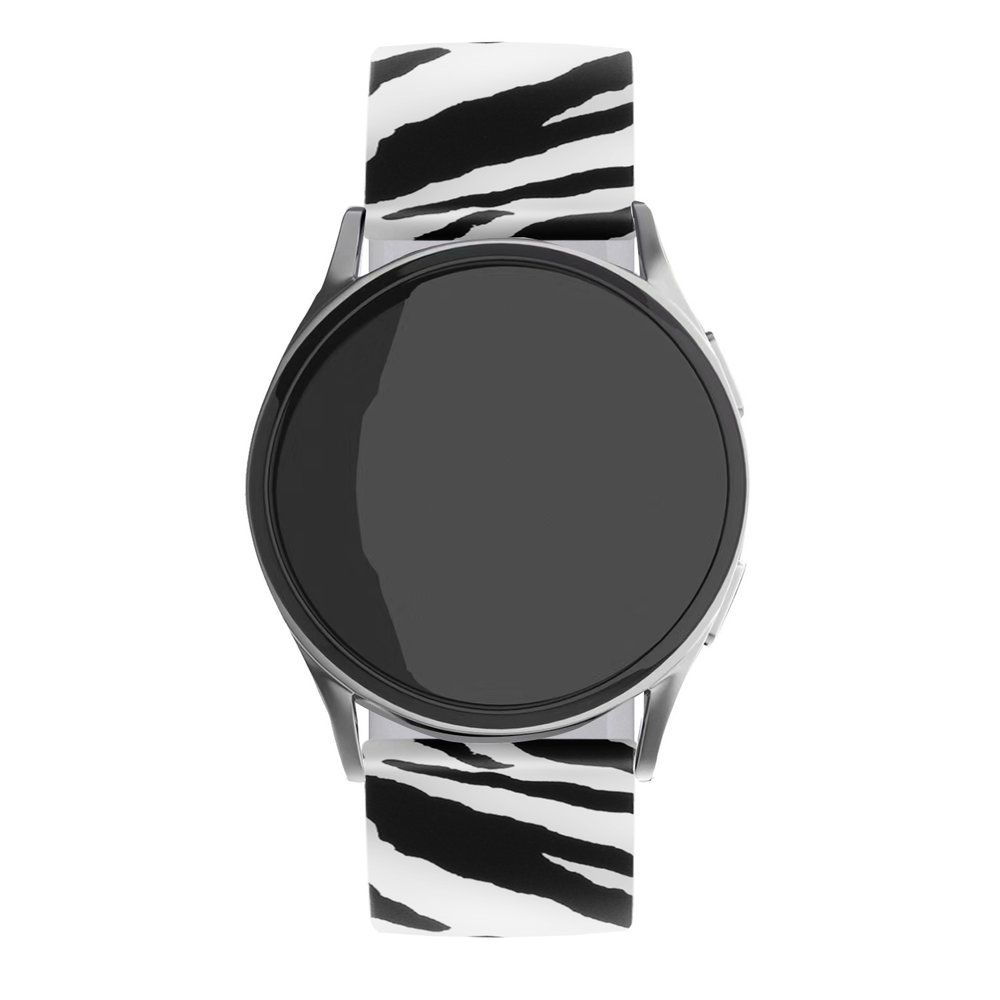 Strap-it® Strap-it Wild Zebra Samsung Galaxy Watch 4 44mm Armband Strap-it® Strap-it Wild Zebra Samsung Galaxy Watch 4 44mm Armband