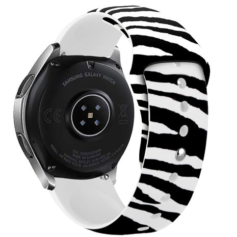 Strap-it® Strap-it Wild Zebra Samsung Galaxy Watch 4 Classic 46mm Armband Strap-it® Strap-it Wild Zebra Samsung Galaxy Watch 4 Classic 46mm Armband