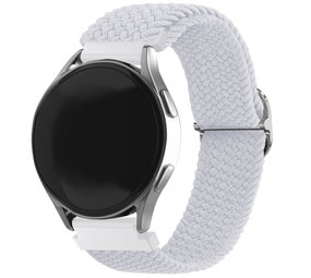 Strap-it® Samsung Galaxy Watch 4 44mm verstellbares gewebtes Nylonarmband (Weiß) Strap-it® Samsung Galaxy Watch 4 44mm verstellbares gewebtes Nylonarmband (Weiß)