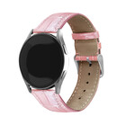 Strap-it® Strap-it Samsung Galaxy Watch 42mm Lederarmband mit Krokoprägung (Rosa)