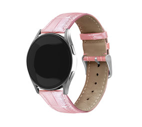 Strap-it® Samsung Galaxy Watch 4 44mm Lederarmband mit Krokoprägung (Rosa) Strap-it® Samsung Galaxy Watch 4 44mm Lederarmband mit Krokoprägung (Rosa)