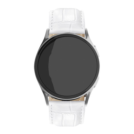 Strap-it® Strap-it Samsung Galaxy Watch 5 Pro Lederarmband mit Krokoprägung (Weiß) Strap-it® Strap-it Samsung Galaxy Watch 5 Pro Lederarmband mit Krokoprägung (Weiß)
