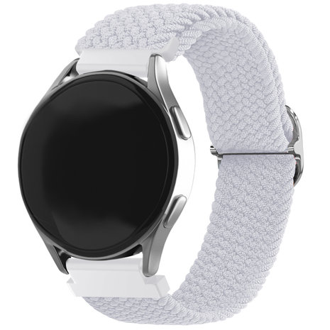 Strap-it® Strap-it Huawei Watch GT 2 verstellbares gewebtes Nylonarmband (Weiß)