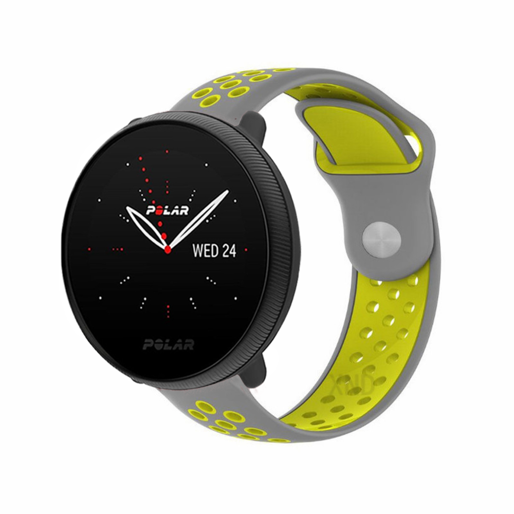 Strap-it® Strap-it Polar Ignite 3 Sportarmband (Grau/Gelb)