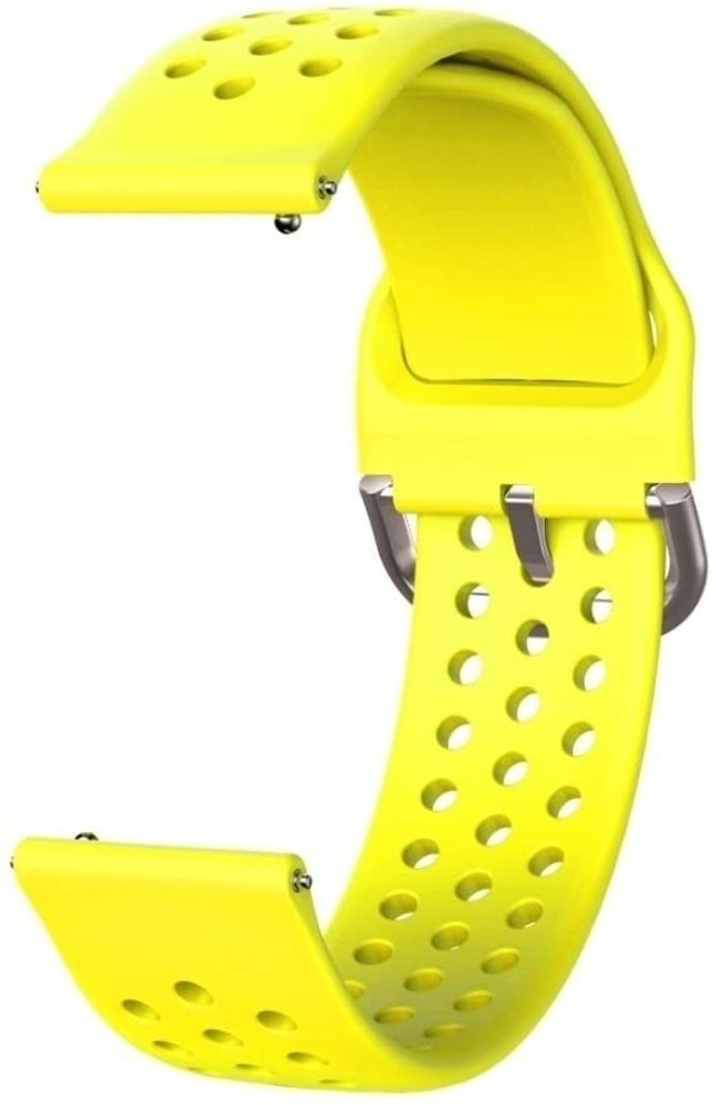 Strap-it® Strap-it Polar Ignite 3 Silikonarmband mit Löchern (Gelb)