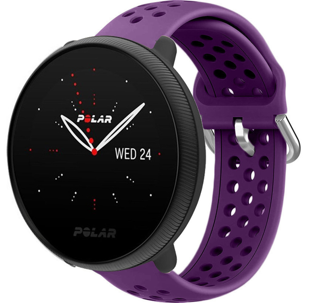Strap-it® Strap-it Polar Ignite 3 Silikonarmband mit Löchern (Lila)