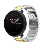 Strap-it® Polar Ignite 3 Stahlarmband (Silber/Gold)