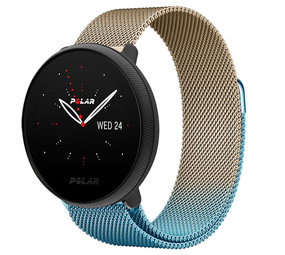 Strap-it® Polar Ignite 3 Milanese Armband (Blau/Gold) Strap-it® Polar Ignite 3 Milanese Armband (Blau/Gold)