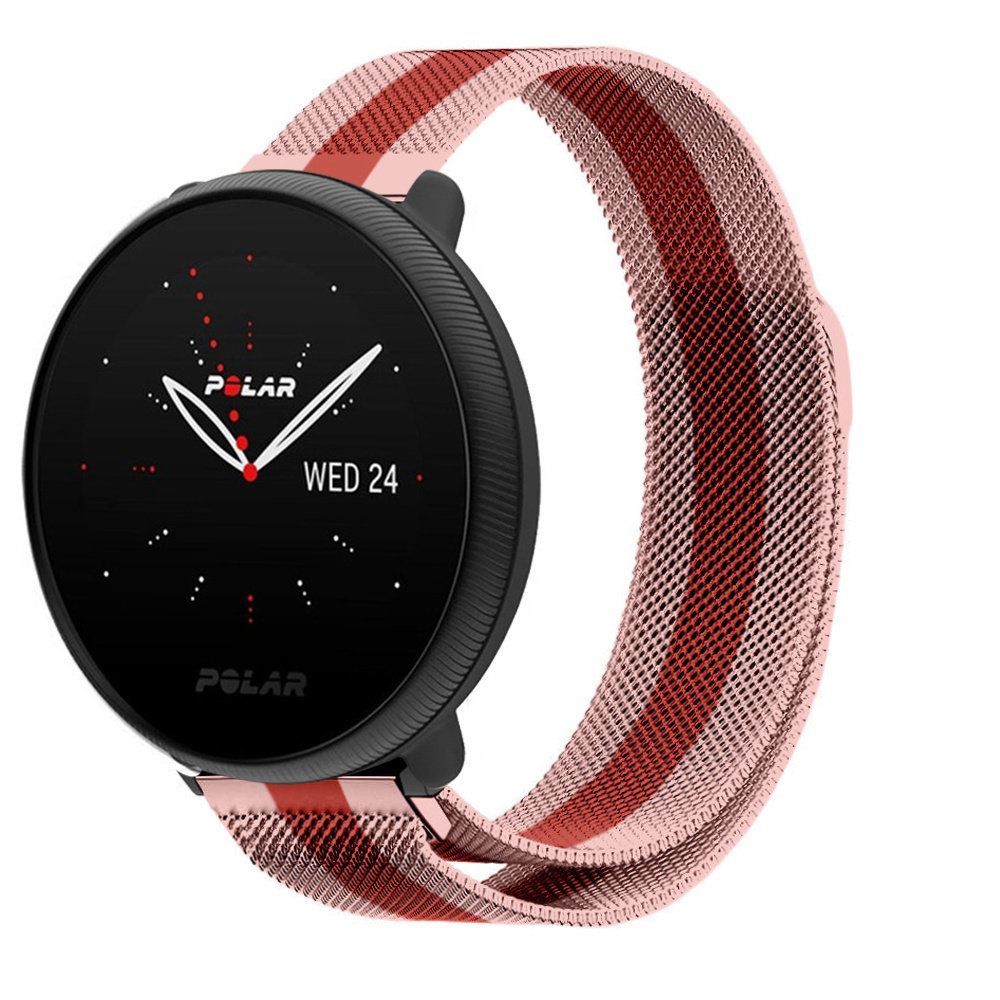 Strap-it® Strap-it Polar Ignite 3 Milanese Armband (Rosa/Rot)