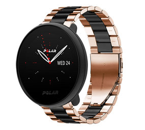 Strap-it® Polar Ignite 3 Stahlarmband (Roségold/Schwarz) Strap-it® Polar Ignite 3 Stahlarmband (Roségold/Schwarz)