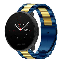 Strap-it® Polar Ignite 3 Stahlarmband (Blau/Gold) Strap-it® Polar Ignite 3 Stahlarmband (Blau/Gold)
