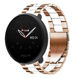 Strap-it® Polar Ignite 3 Stahlarmband (Roségold/Weiß) Strap-it® Polar Ignite 3 Stahlarmband (Roségold/Weiß)