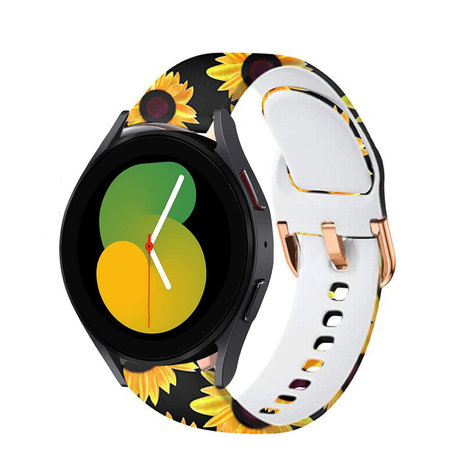 Strap-it® Strap-it Sunny Flower Samsung Galaxy Watch 5 40mm Armband Strap-it® Strap-it Sunny Flower Samsung Galaxy Watch 5 40mm Armband