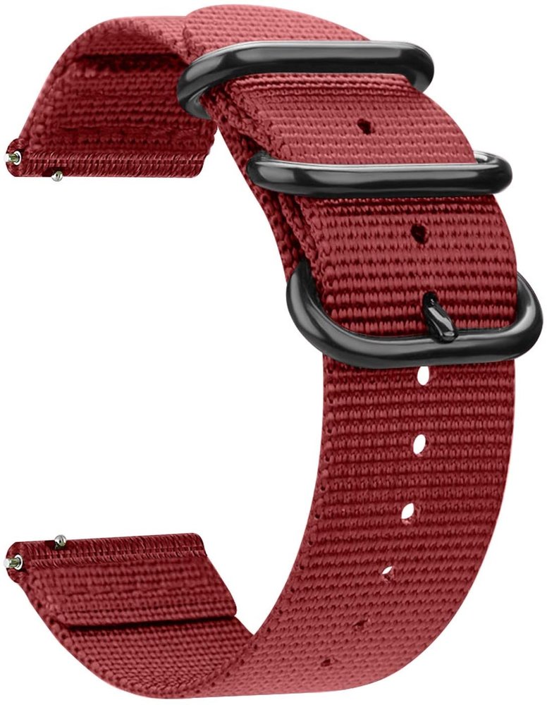 Strap-it® Strap-it Samsung Galaxy Watch 4 - 44mm Nylon-Schnallenarmband (Rot) Strap-it® Strap-it Samsung Galaxy Watch 4 - 44mm Nylon-Schnallenarmband (Rot)