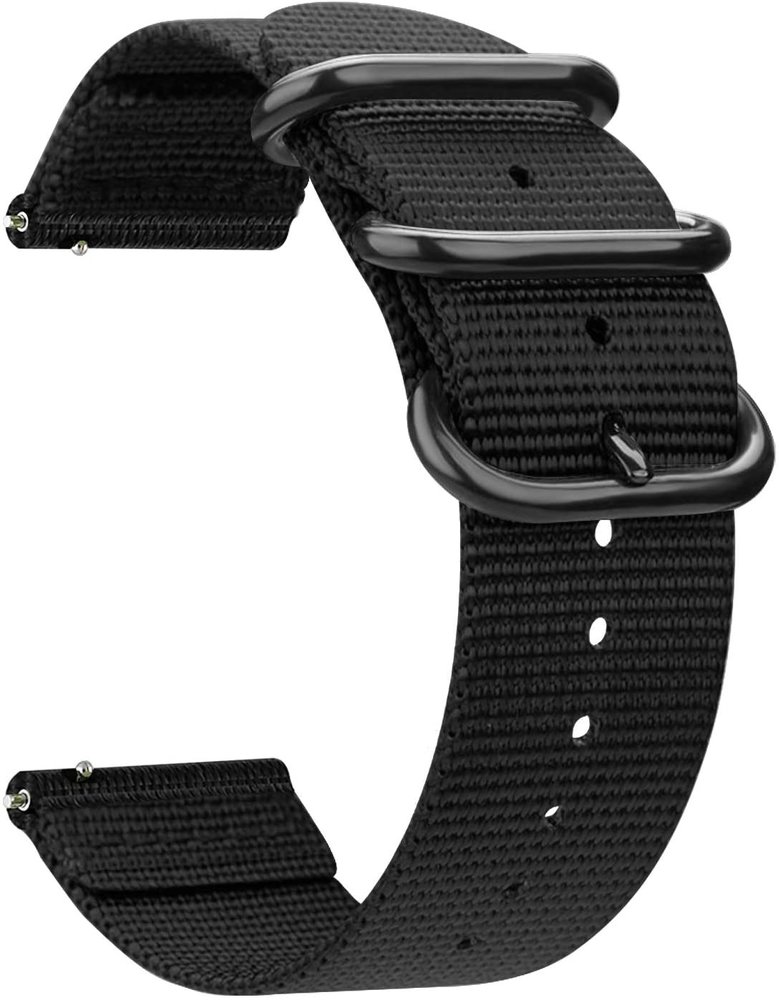 Strap-it® Strap-it Samsung Galaxy Watch 42mm Nylon-Schnallenarmband (Schwarz) Strap-it® Strap-it Samsung Galaxy Watch 42mm Nylon-Schnallenarmband (Schwarz)
